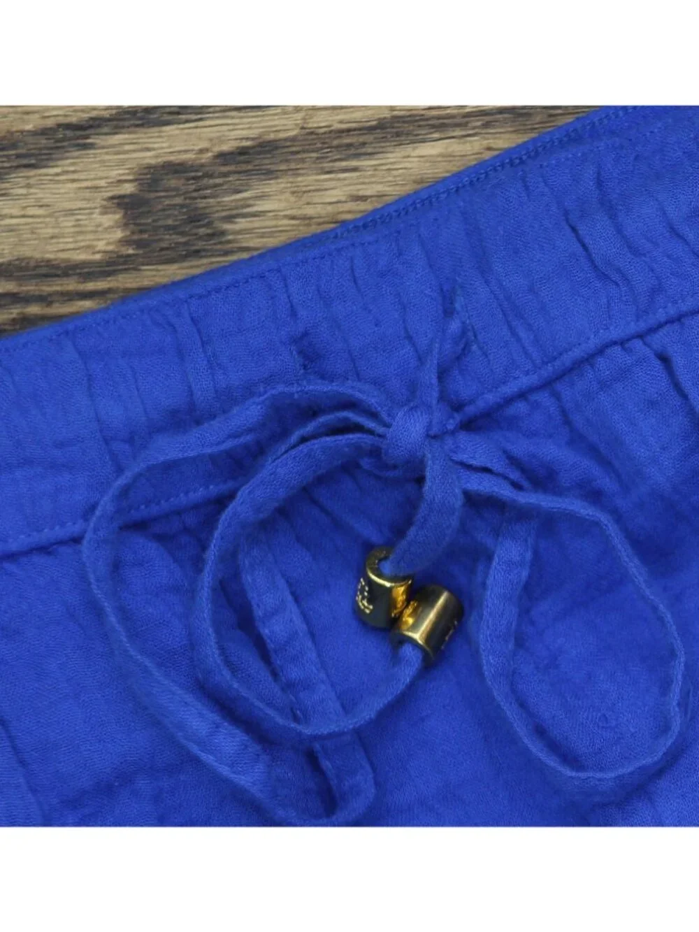 NWT Lauren Ralph Lauren Womens Top & Pants Cover Up Swim Woven Blue Saturn M